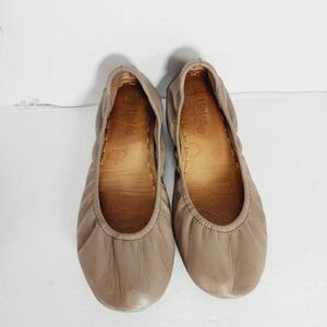 Tieks by Gavrieli Women's Size US 8 Taupe Leather Slip On Ballet Flats